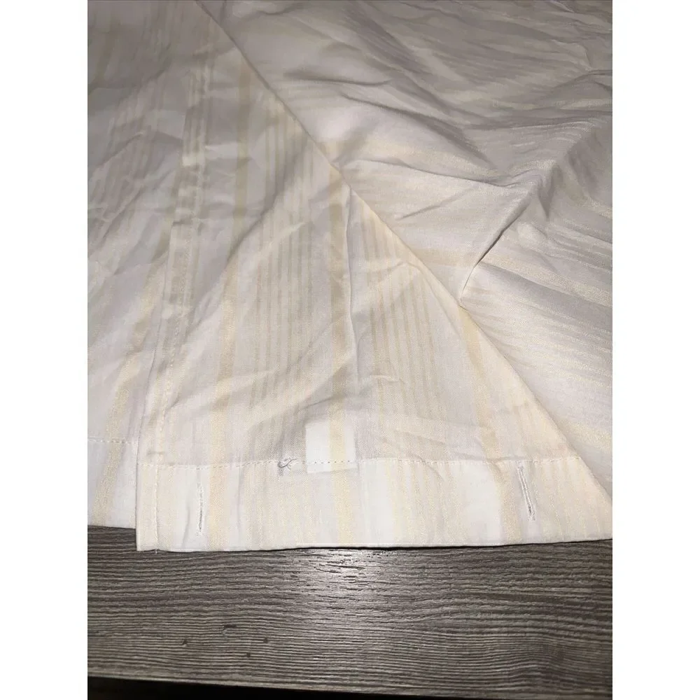 Threshold Shower Curtain w/ Standard Top ~ Tan & White Variegated Stripe New
